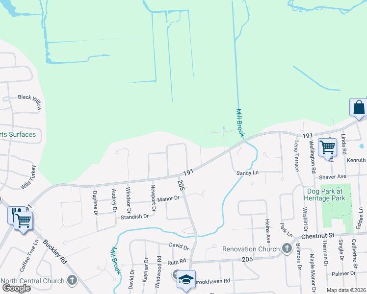 map of restaurants, bars, coffee shops, grocery stores, and more near 7682 Villa Maria in Syracuse