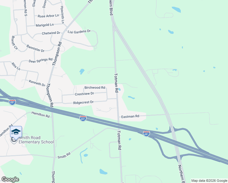 map of restaurants, bars, coffee shops, grocery stores, and more near 7661 Totman Road in Syracuse