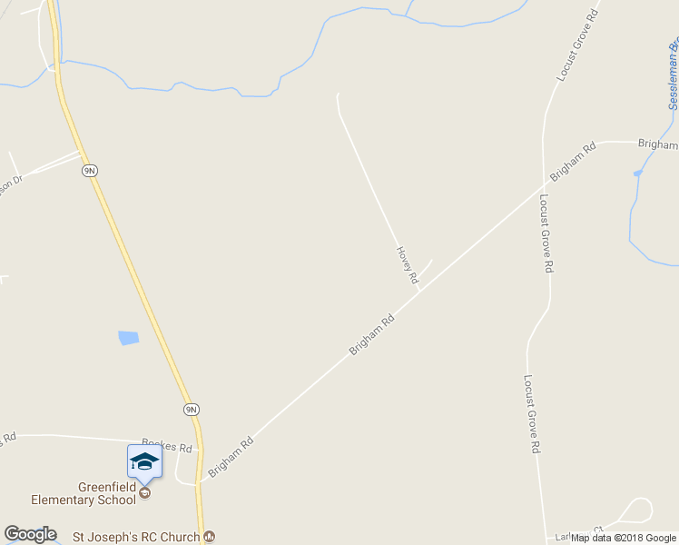 map of restaurants, bars, coffee shops, grocery stores, and more near 100 Brigham Road in Greenfield Center