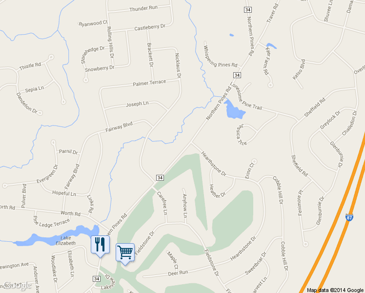 map of restaurants, bars, coffee shops, grocery stores, and more near 274 Northern Pines Road in Gansevoort