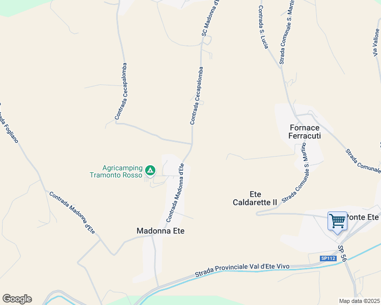 map of restaurants, bars, coffee shops, grocery stores, and more near 10B Contrada Cecapalomba in Provincia di Fermo