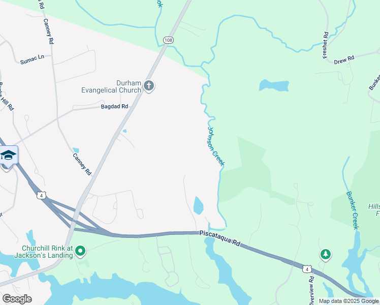 map of restaurants, bars, coffee shops, grocery stores, and more near 59 Piscataqua Road in Durham