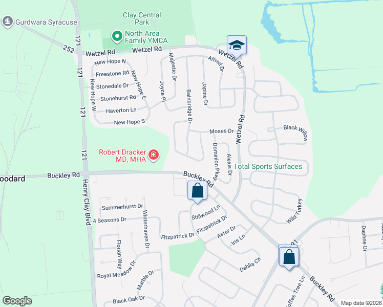 map of restaurants, bars, coffee shops, grocery stores, and more near 7750 Tirrell Hill Circle in Liverpool