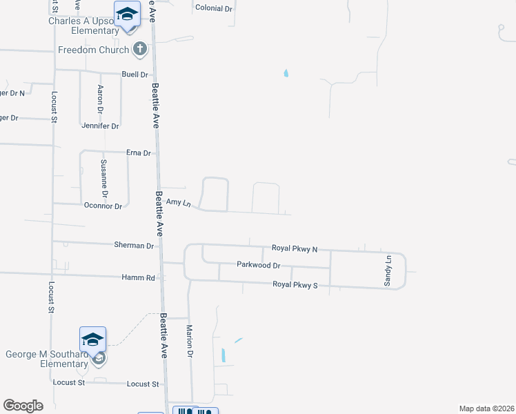 map of restaurants, bars, coffee shops, grocery stores, and more near 5608 Angela Drive in Lockport