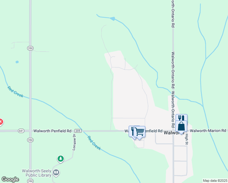 map of restaurants, bars, coffee shops, grocery stores, and more near 3844 Orchard Street in Walworth