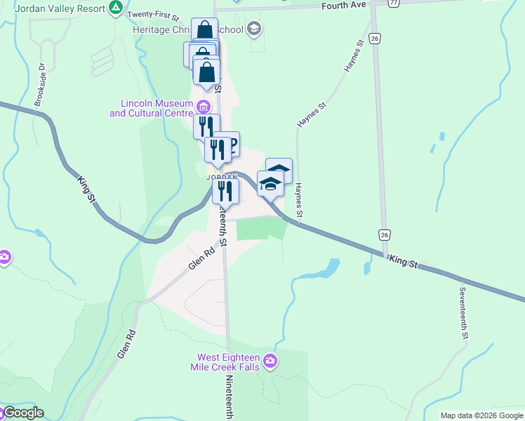 map of restaurants, bars, coffee shops, grocery stores, and more near 2848 King Street in Lincoln