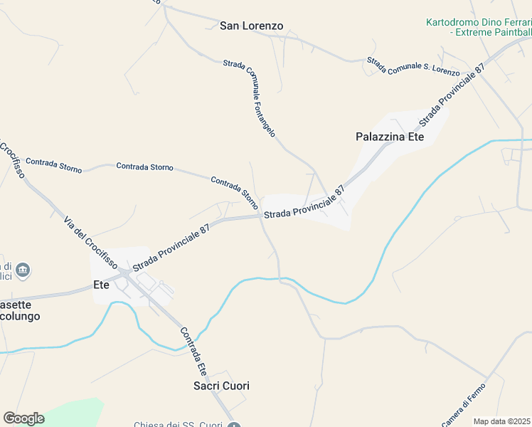 map of restaurants, bars, coffee shops, grocery stores, and more near 7D Strada Comunale San Lorenzo in Provincia di Fermo