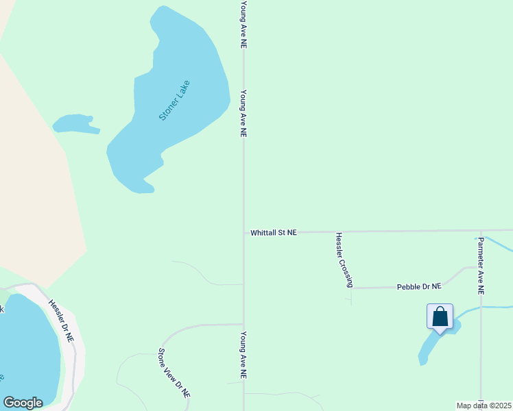map of restaurants, bars, coffee shops, grocery stores, and more near 9850 Young Avenue Northeast in Rockford