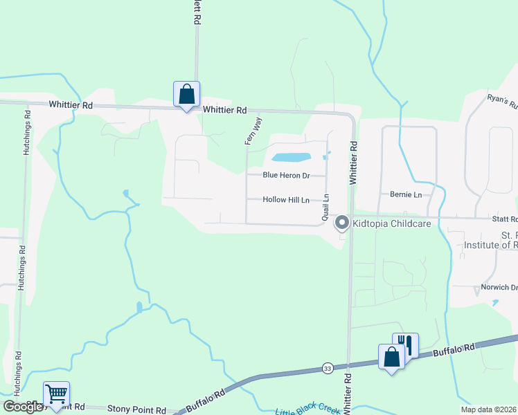 map of restaurants, bars, coffee shops, grocery stores, and more near 39 Hollow Hill Lane in Rochester