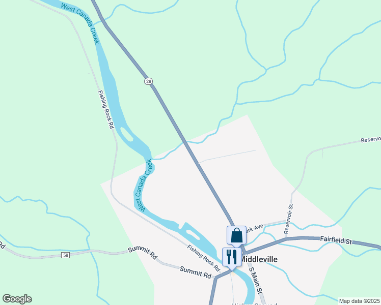 map of restaurants, bars, coffee shops, grocery stores, and more near 7550 North Street in Newport