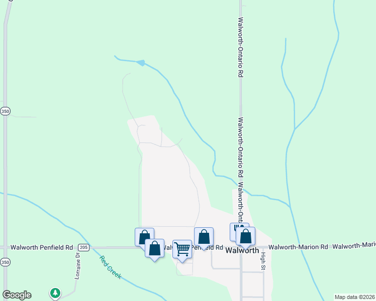 map of restaurants, bars, coffee shops, grocery stores, and more near 3888 Teresa Drive in Walworth