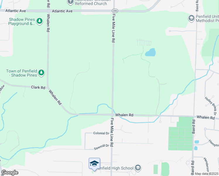 map of restaurants, bars, coffee shops, grocery stores, and more near 1887 Five Mile Line Road in Penfield