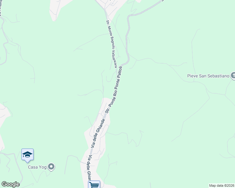 map of restaurants, bars, coffee shops, grocery stores, and more near 43 Strada Ponte Rio Ponte Pattoli in Perugia