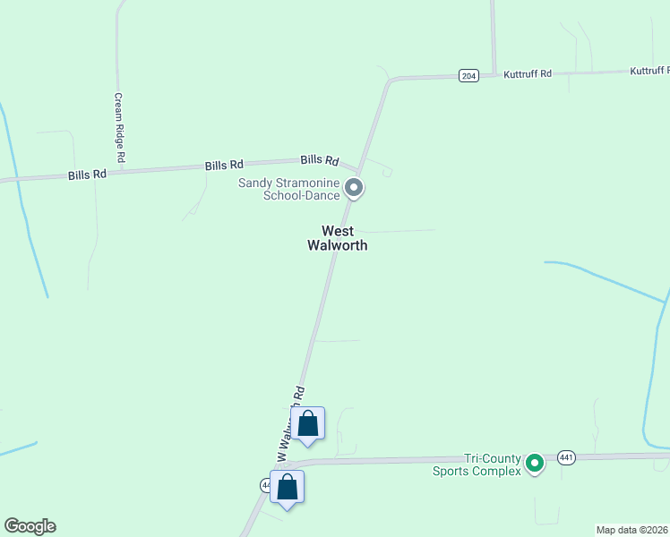 map of restaurants, bars, coffee shops, grocery stores, and more near 3924 West Walworth Road in Macedon