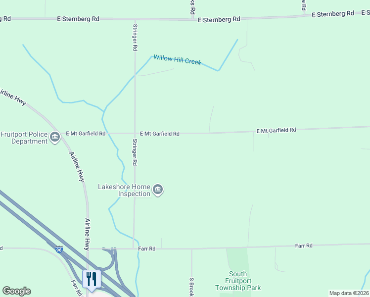 map of restaurants, bars, coffee shops, grocery stores, and more near 3959 East Mount Garfield Road in Fruitport Charter Township