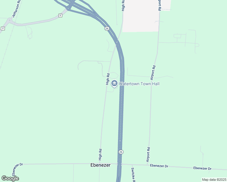 map of restaurants, bars, coffee shops, grocery stores, and more near N8321 Wisconsin 26 in Watertown