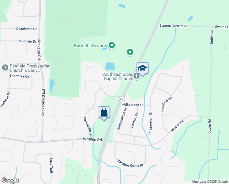map of restaurants, bars, coffee shops, grocery stores, and more near 1889 Fairport Nine Mile Point Road in Penfield