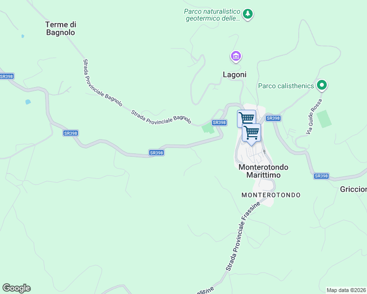 map of restaurants, bars, coffee shops, grocery stores, and more near 6 S.v. di Paterno in Provincia di Grosseto