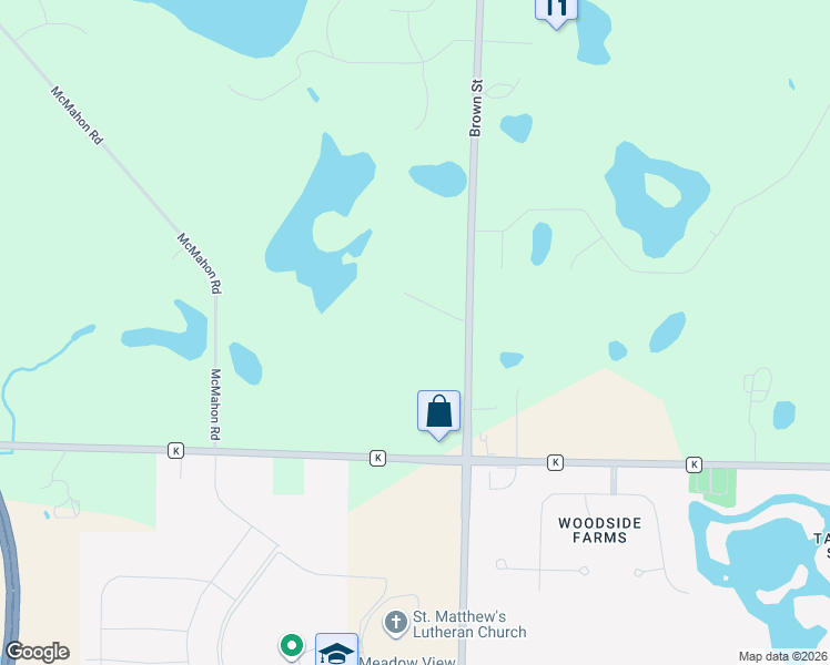 map of restaurants, bars, coffee shops, grocery stores, and more near W360N6895 Brown Street in Oconomowoc