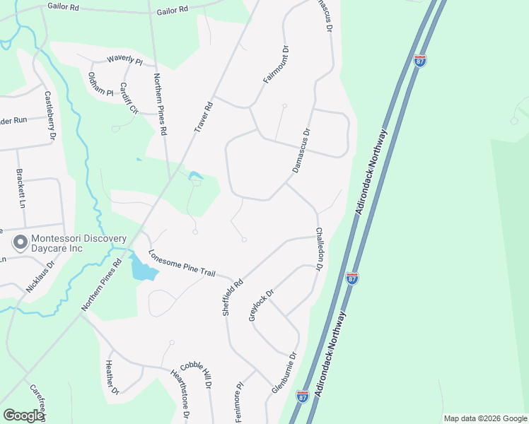 map of restaurants, bars, coffee shops, grocery stores, and more near 65 Damascus Drive in Gansevoort