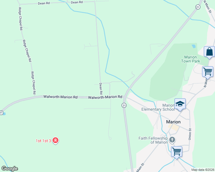 map of restaurants, bars, coffee shops, grocery stores, and more near 3929 Van Hall Street in Marion