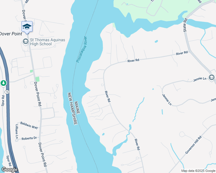 map of restaurants, bars, coffee shops, grocery stores, and more near 644 River Road in Eliot