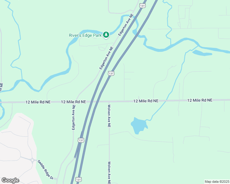 map of restaurants, bars, coffee shops, grocery stores, and more near 3445 12 Mile Road Northeast in Rockford