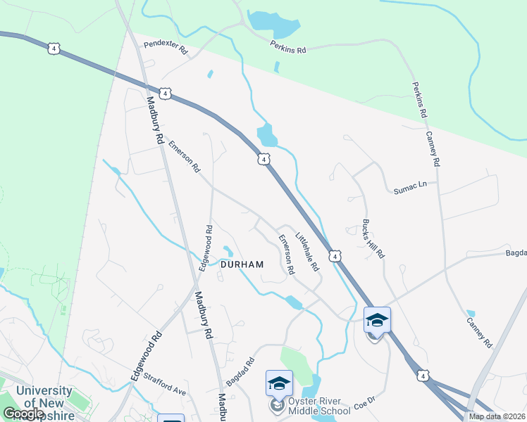 map of restaurants, bars, coffee shops, grocery stores, and more near 25 Emerson Road in Durham