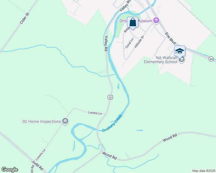 map of restaurants, bars, coffee shops, grocery stores, and more near 5579 Valley Rd in Oriskany