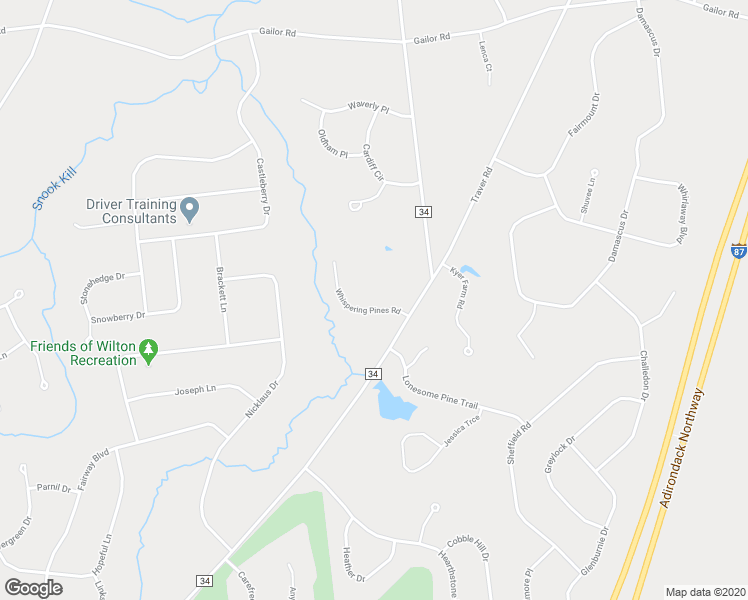 map of restaurants, bars, coffee shops, grocery stores, and more near 18 Whispering Pines Road in Gansevoort