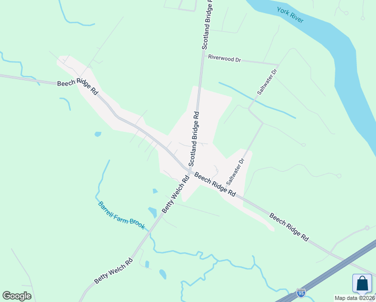 map of restaurants, bars, coffee shops, grocery stores, and more near 111 Scotland Bridge Road in York