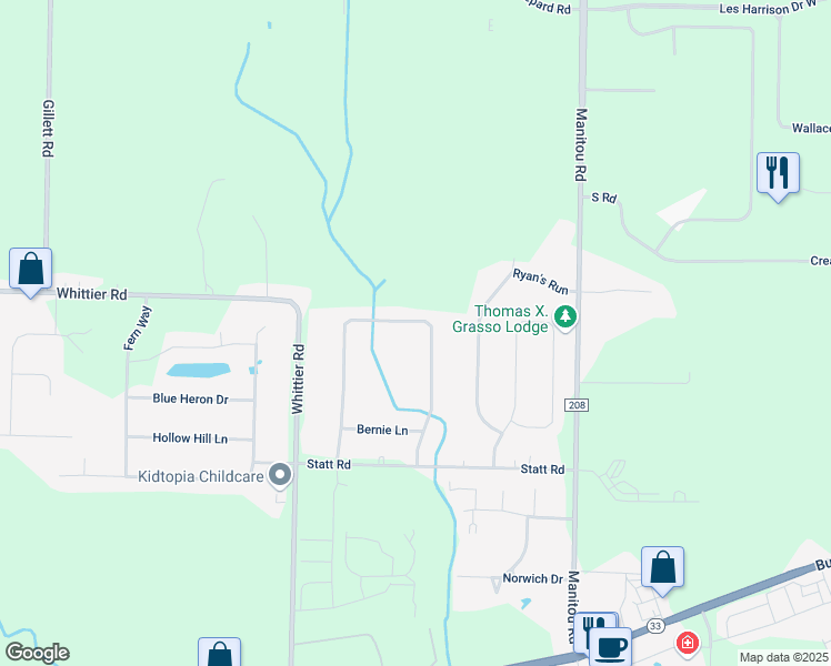 map of restaurants, bars, coffee shops, grocery stores, and more near 27 Forest Meadow Trail in Rochester