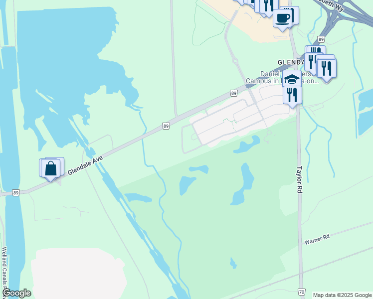 map of restaurants, bars, coffee shops, grocery stores, and more near 13 Keith Crescent in Niagara-on-the-Lake