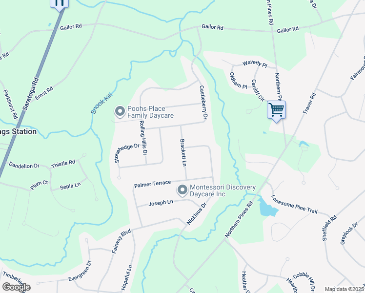 map of restaurants, bars, coffee shops, grocery stores, and more near 59 Brackett Drive in Gansevoort