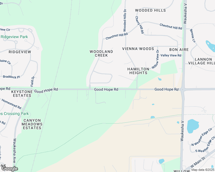map of restaurants, bars, coffee shops, grocery stores, and more near N72W22590 Edgewood Lane in Sussex