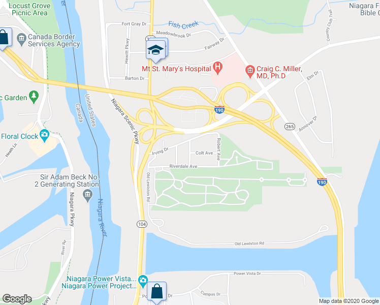 map of restaurants, bars, coffee shops, grocery stores, and more near 501 Colt Avenue in Lewiston