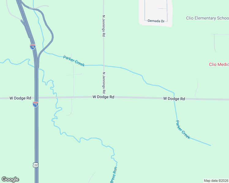 map of restaurants, bars, coffee shops, grocery stores, and more near 3490 West Dodge Road in Clio