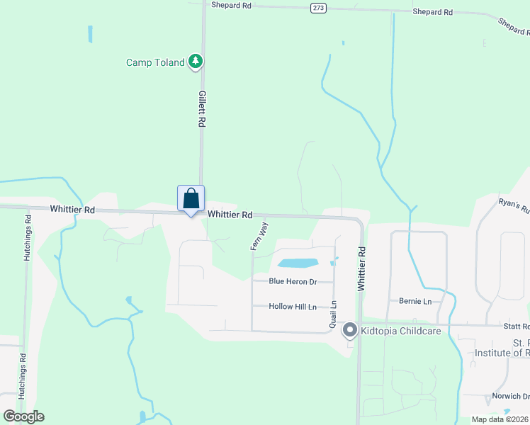 map of restaurants, bars, coffee shops, grocery stores, and more near 191 Whittier Road in Rochester