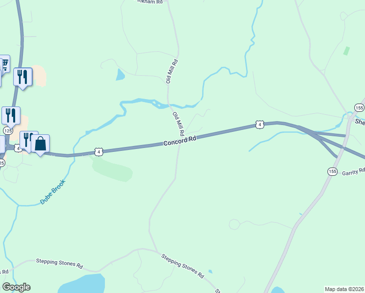 map of restaurants, bars, coffee shops, grocery stores, and more near 50 Sheep Road in Lee