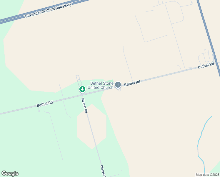 map of restaurants, bars, coffee shops, grocery stores, and more near Bethel Road in Brantford