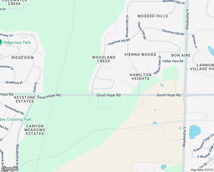 map of restaurants, bars, coffee shops, grocery stores, and more near N72W22590 Edgewood Lane in Sussex