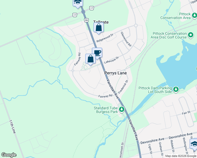 map of restaurants, bars, coffee shops, grocery stores, and more near 735 Garden Court Crescent in Woodstock