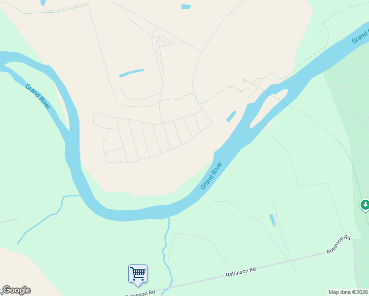map of restaurants, bars, coffee shops, grocery stores, and more near SC Johnson Trail in Brantford