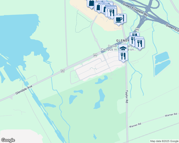 map of restaurants, bars, coffee shops, grocery stores, and more near 43 Haynes Court in Niagara-on-the-Lake