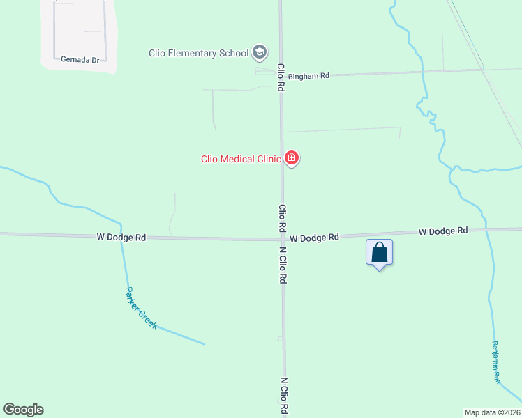 map of restaurants, bars, coffee shops, grocery stores, and more near 3058 West Dodge Road in Clio