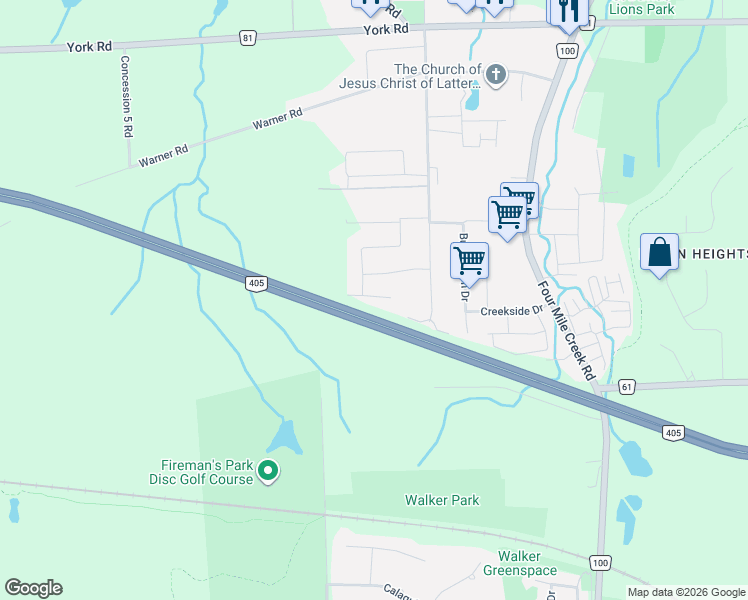 map of restaurants, bars, coffee shops, grocery stores, and more near 35 Kenmir Avenue in Niagara-on-the-Lake