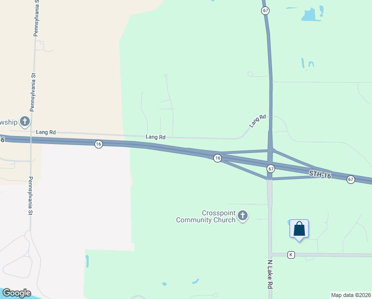 map of restaurants, bars, coffee shops, grocery stores, and more near Highway 16 Bypass in Oconomowoc