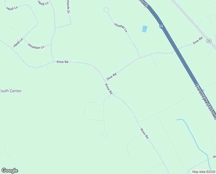 map of restaurants, bars, coffee shops, grocery stores, and more near 55 Knox Road in Bow