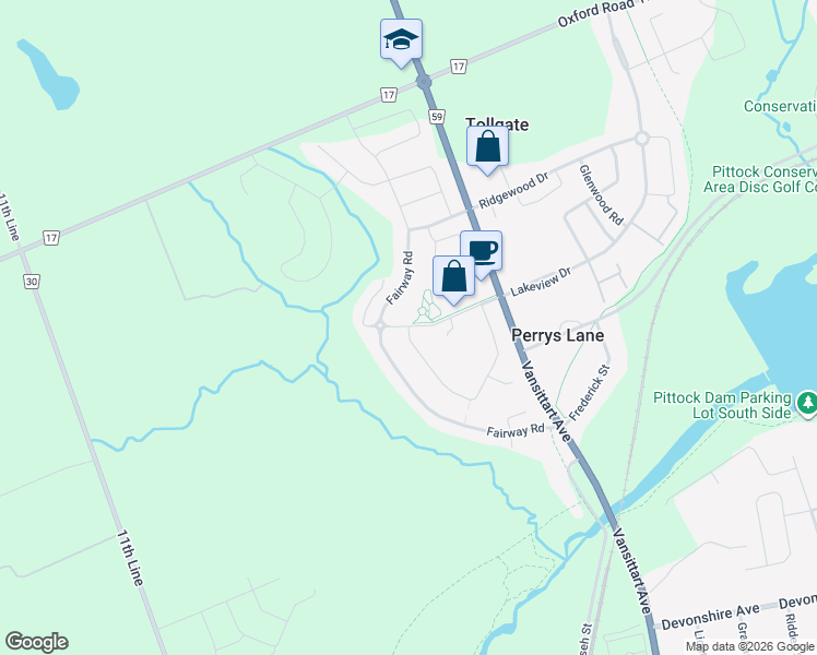 map of restaurants, bars, coffee shops, grocery stores, and more near 924 Garden Court Crescent in Woodstock