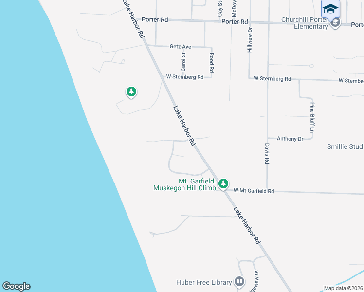 map of restaurants, bars, coffee shops, grocery stores, and more near 1511 Sunset Point Drive in Norton Shores